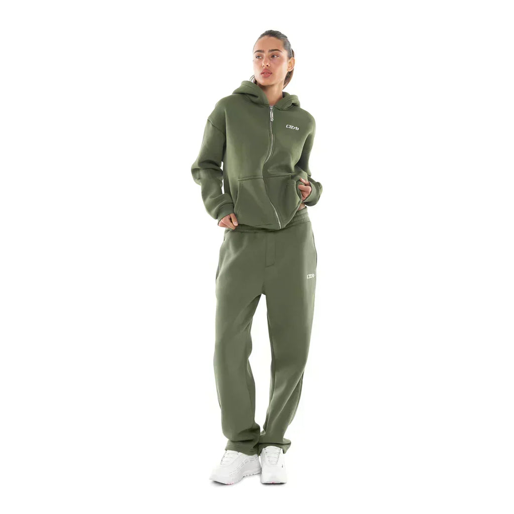OPEN LEG JOGGER BRONZE GREEN